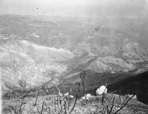 Denudation of watershed, Santa Monica Mountains