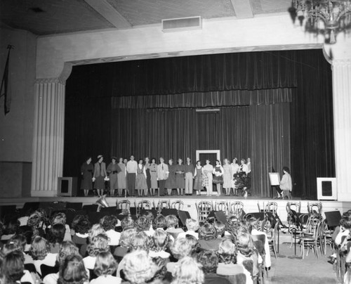 School fashion show, auditorium