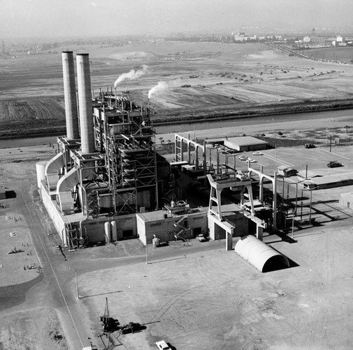 Aerial view of oil refinery