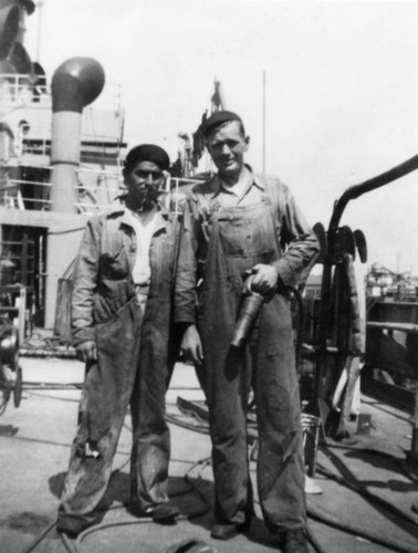 Mexican American with friend on rivetting crew