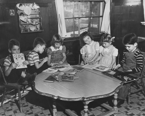 Orphan children reading