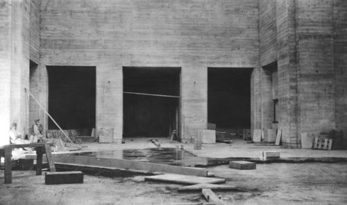 LAPL Central Library construction, early Rotunda