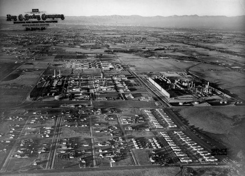 View of rubber plant building