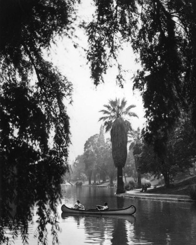 Canoe on Hollenbeck lake