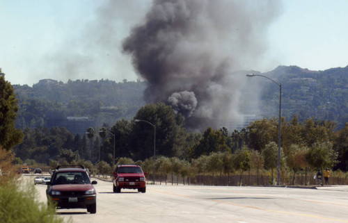 Fire in the hills of Van Nuys