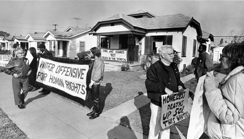 Homeless take over empty house