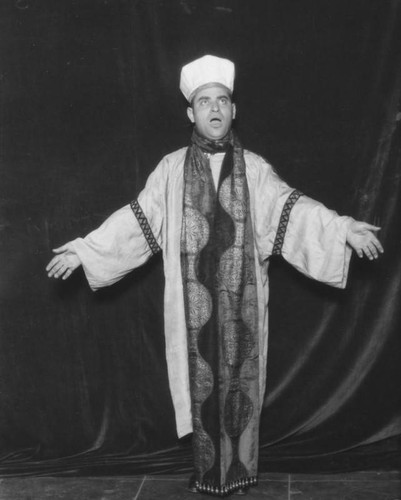 Actor in costume, posed