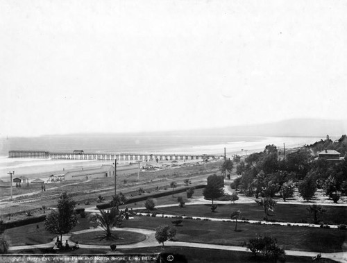 Bird's-eye view of park and north shore