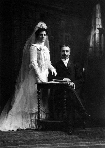 Armenian American wedding portrait