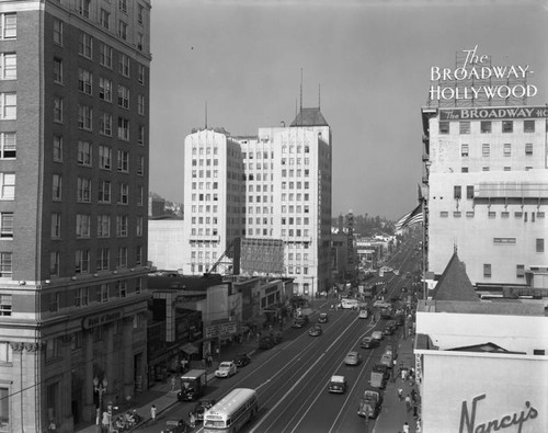 Looking east on Hollywood Boulevard