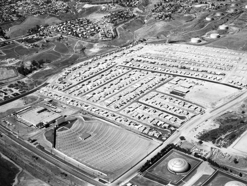 San Pedro Drive-In Theater, San Pedro, looking southwest