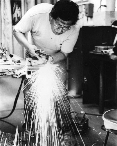 American Indian Man Welding