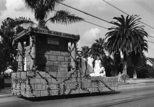 Armistice Day parade float