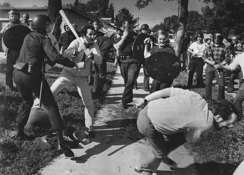 Klansmen attack demonstrator