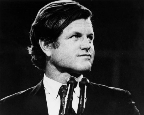 Smiling Sen. Ted Kennedy