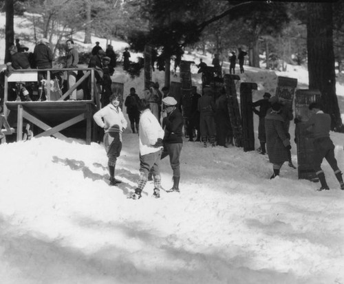 Tobogganing at Big Pines