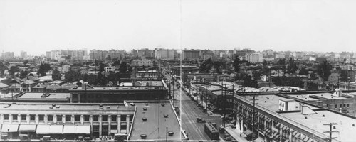 View of west 7th Street from Central