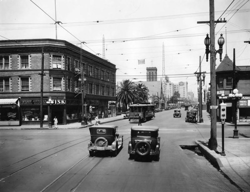 Flower Street and Pico Boulevard