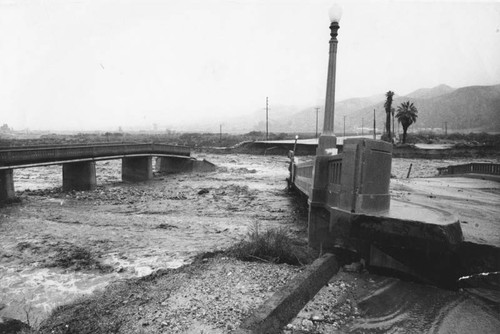 Bridges wiped out by flood waters