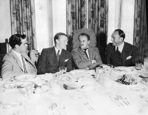 James Cagney and Frank Capra lunch with Warner Bros. executives
