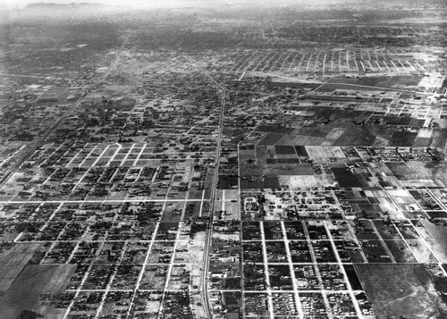 City of Compton, aerial view — Calisphere