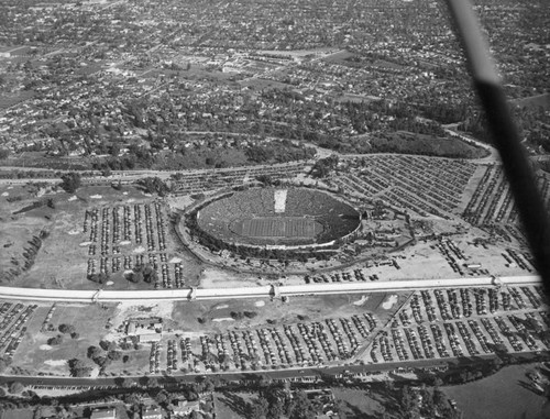 Rose Bowl game, aerial view