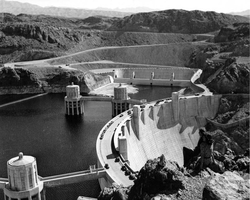 View of the top of Hoover Dam