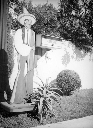 Mailbox with Mexican performer cutout