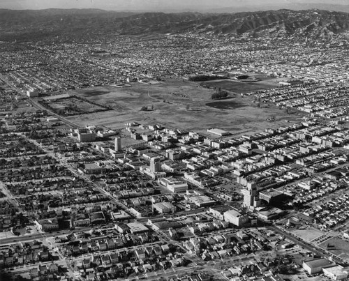 Aerial view of Miracle Mile area