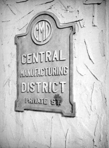 Central Manufacturing District sign