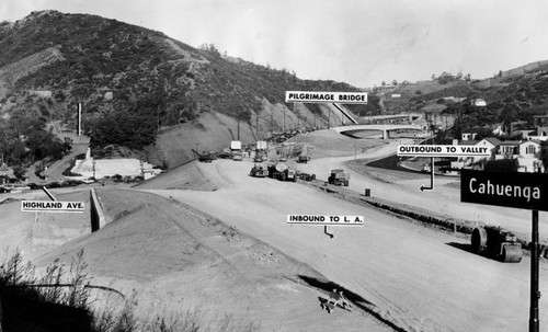 View looking towards the Cahuenga Pass