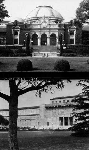 Two views of Los Angeles County Museum