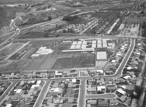 Ganesha High School, Fairplex Drive, view is looking east