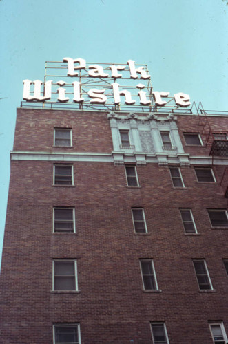 Park Wilshire with sign