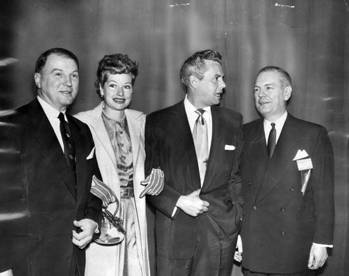 Lucy and Desi greet radio and TV convention delegates here