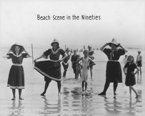 Beach scene in the nineties