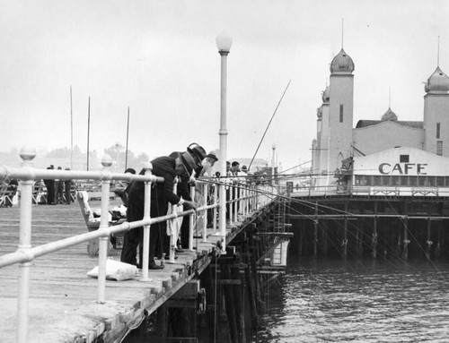 Fishing from Santa Monica Pier