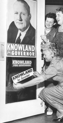 Women for Knowland headquarters in Studio City