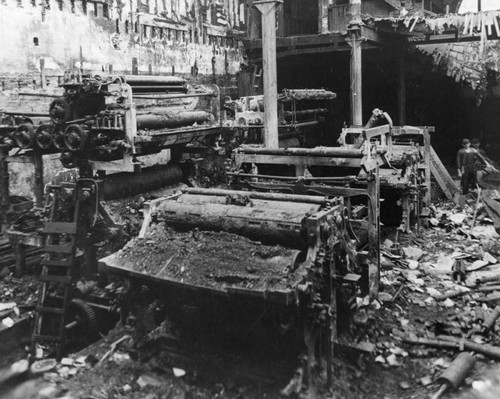 Los Angeles Times Building after bombing