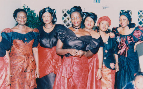 Mourners at W.K. Anin's funeral ceremony