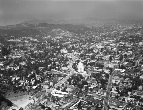 Sunset Strip, aerial view