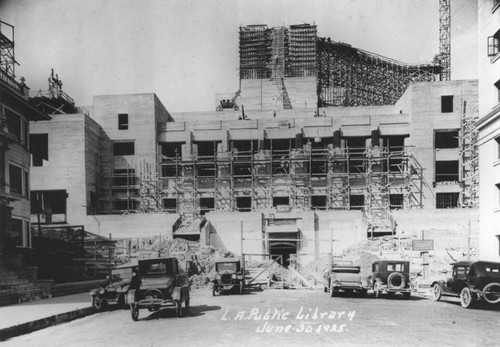 LAPL Central Library construction, view 53