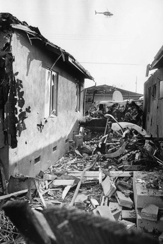 Wreckage of Compton plane crash