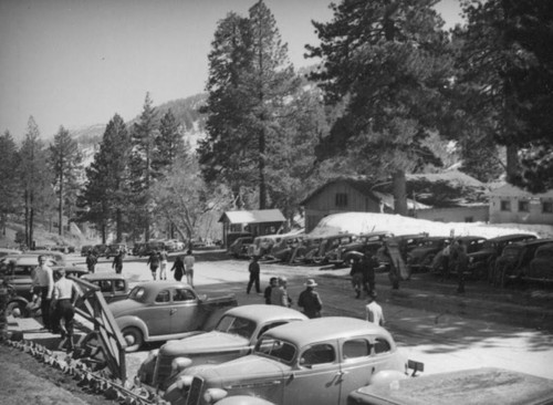 Big Pines Recreation Camp, Swartout Valley Lodge parking lot