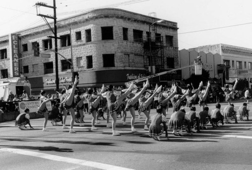 Girls parading at Echo Park Christmas Parade