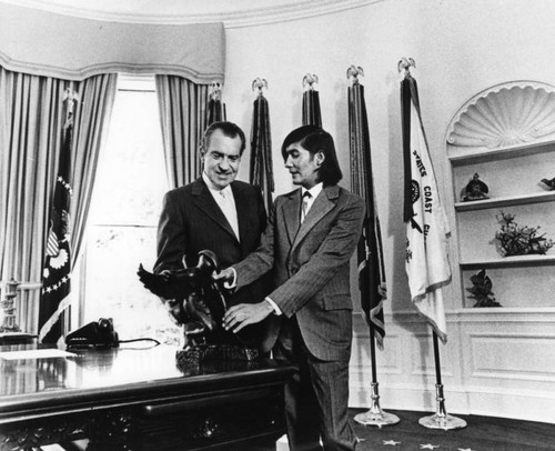 Artist with President Nixon