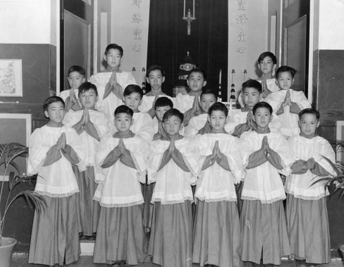 Altar boys at St. Bridget's