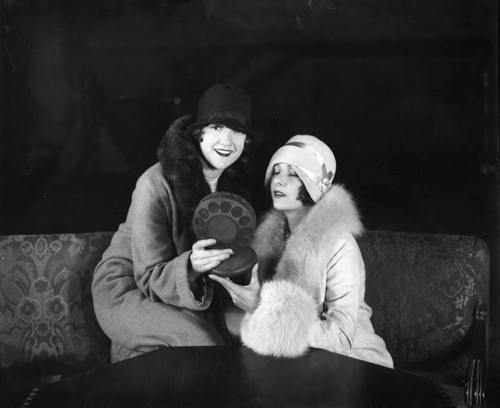 Two women with radio microphone