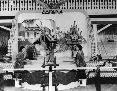 American Indian students on drum platform