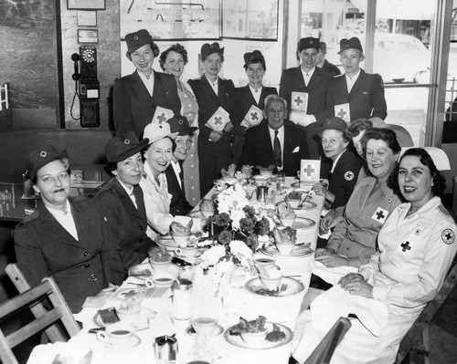 Red Cross workers hosted to luncheon